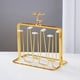 thumbnail image 1 of Juego de Portavasos de Hierro con Diseño de Nórdico, Soporte para Vasos, Escurridor, Bandeja de Vidrio Al Revés, 1 of 4