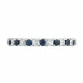 thumbnail image 5 of HeartsAndYou 2ct Round Natural Blue Sapphire & Moissanite Eternity Band 14k SOLID White Gold, 5 of 9