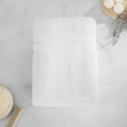 Mainstays Performance Cotton Bath Sheet, Oversized Super Soft Quick Dry Fade Resistant, Solid White