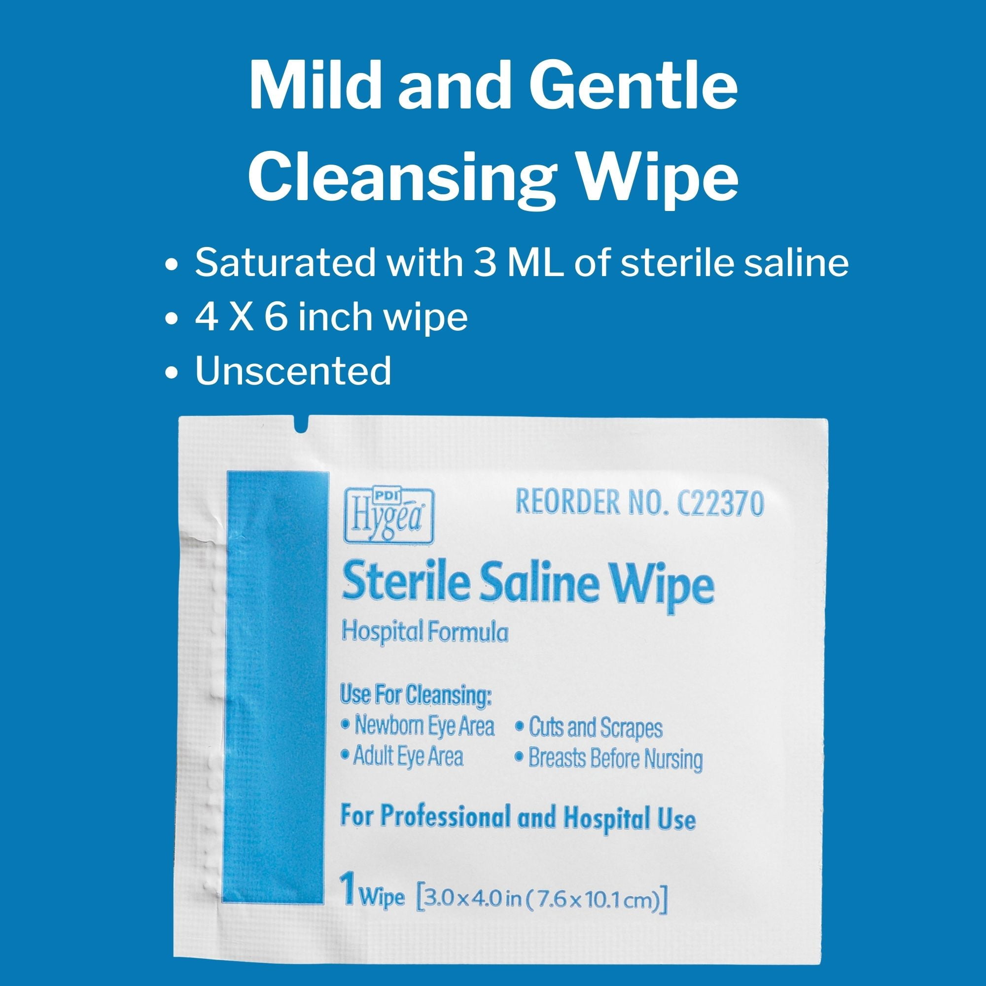 Hygea® Sterile Saline Wipe - PDI Healthcare