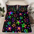 thumbnail image 2 of Homewish Cartoon Stars Print Full Size Sheets 4-Piece for Kids Children,Colorful Gradient Breathable Bed Sheets,Ombre Polka Dots Lightweight Sheet Sets,Lightweight Room Decor, 2 of 7