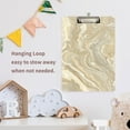 thumbnail image 2 of ALAZA Plastic Clipboard A4 Letter Size Decorative Clipboards for Students Women Men 9" x 12.5" Marble Golden, 2 of 6
