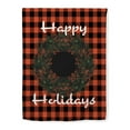 thumbnail image 2 of ThisWear Winter Decorations Happy Holidays Flag Winter Holiday Season Decor Vertical House Flag Red Plaid, 2 of 3