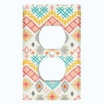 thumbnail image 2 of Metal Light Switch Plate Outlet Cover Ethnic Aztec Tribal Pattern SFR051, 2 of 13