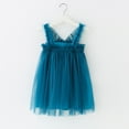 thumbnail image 4 of naisibaby Toddler Kids Baby Girls Cute Summer Mesh Dress, Elegant Wing Suspenders Dress Skirt Blue 4-5T, 4 of 7