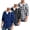 Blue;WhiteBlack;BlackGrey, variant on 3 Pack Men's Hooded Flannel Shirts Casual Button Down Plaid Shirt Long Sleeve with Pockets, Size L