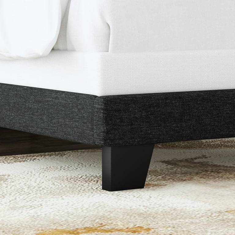 Allewie Sturdy Full Size Panel Bed Frame with Box Spring