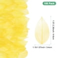 thumbnail image 3 of 100-Pack Skeleton Leaves, Natural Rubber Tree Dried Pressed Leaves Vein [8-9cm, Dark and Light Yellow], 3 of 6