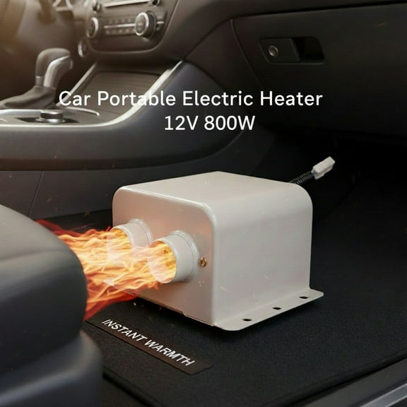 Eurhowing 12V Car Heater, 800W Portable Auto Interior Heater & Defroster, Winter Fast Heating Low Noise Fan Windshield Demister for Auto, Truck, SUV