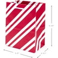 thumbnail image 6 of 6" Small Holiday Gift Bag Set (Pack of 5; Red, White and Kraft) Snowflakes, Stripes, Merry (5XGB1798), 6 of 9