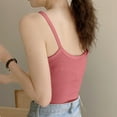thumbnail image 4 of WCMZJ Tank Tops for Women Summer Casual Camisole Tops Ribbed Sleeveless Scoop Neck Henley Shirts Basic Slim Clothing Red L, 4 of 5