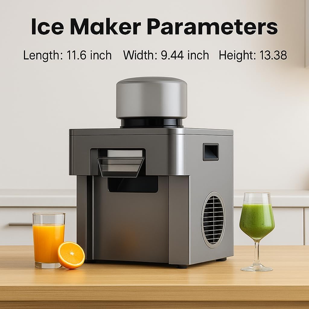 Ice Machine with 15 Ice Modes, 60s Fast Making Slushies, Smoothies, and Margaritas, for Home, or Outdoor Use