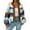 Coffee, variant on Women's Striped Chunky Needle Button-Down Cardigan Sweater Colorblock Long Sleeve Knitted Jacket for Fall and Winter Fashion,Coffee,L