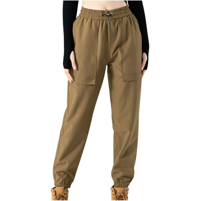 Posijego Joggeurs Grande Taille pour Femmes, Pantalons de Survêtement à Séchage Rapide, Taille Haute, pour Course, Voyage en Plein Air, Randonnée