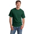 thumbnail image 4 of Hanes Beefy-T Men`s Pocket T-Shirt, M, Deep Forest, 4 of 5