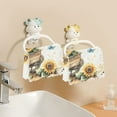 thumbnail image 6 of 6 Pack Kitchen Dish Towels, 11 Inch x 11 Inch Reusable Cleaning Cloths for Washing Dishes Dish Cloths for Drying Dishes Sunflowers and Butterflies, 6 of 9
