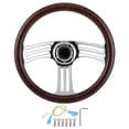 thumbnail image 2 of Volante de 3 radios 14 pulgadas bocina de volante botón cubierta de volante fábrica para coche Amonsee Otros, 2 of 8