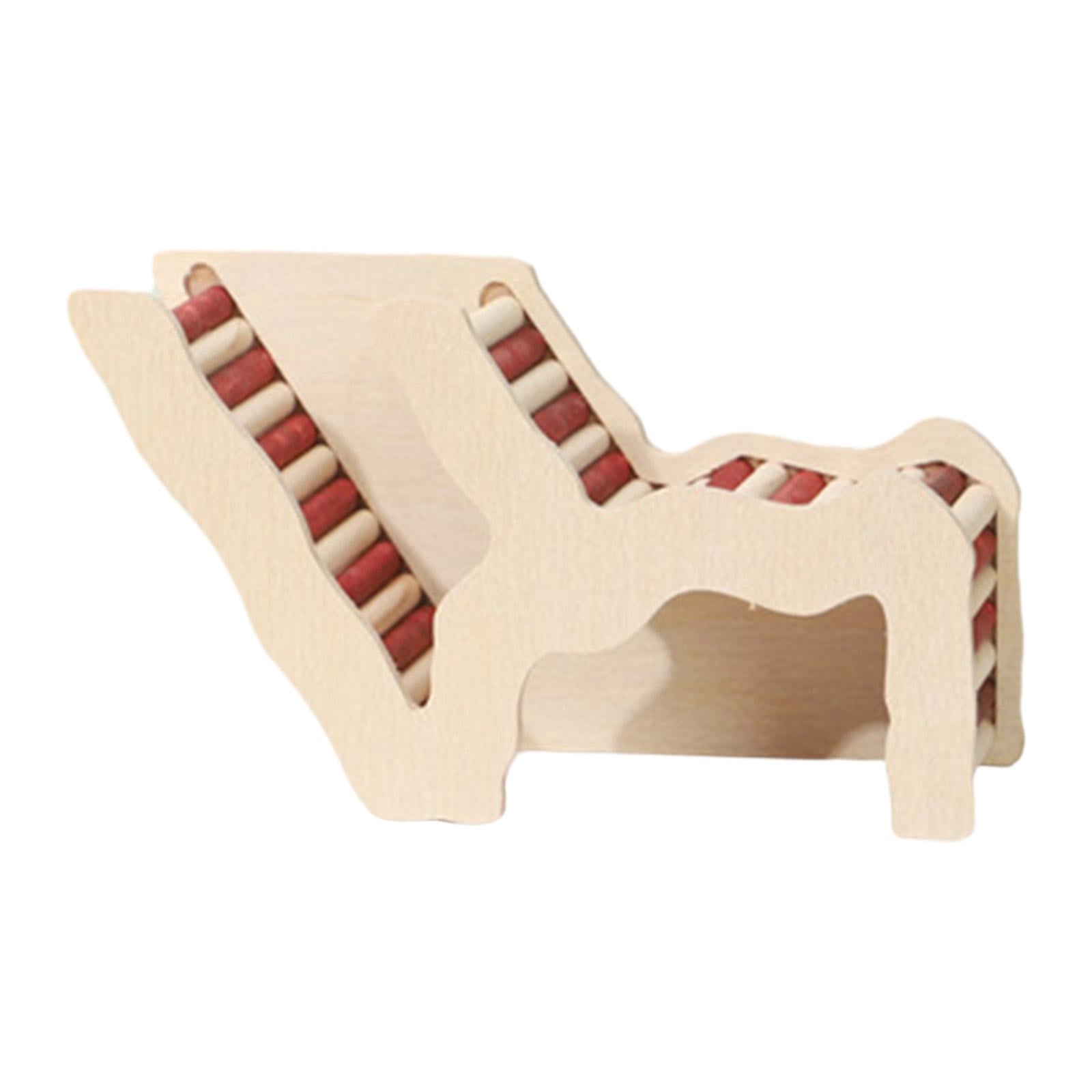 Gazechimp Hamster Hideout Hut Wood Hiding Ladder Tunnel Exercise Palyhouse Accessories Color B