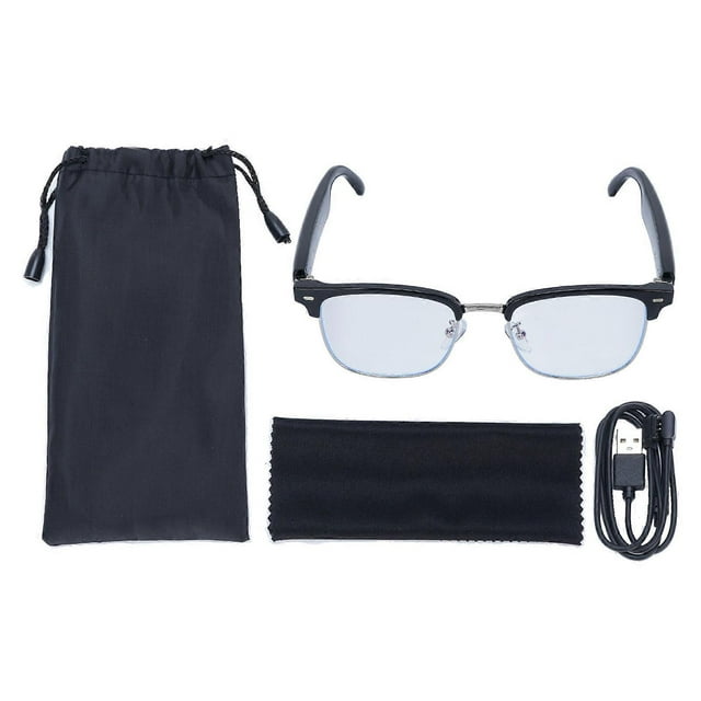 AI Smart Glasses, Real-Time Video Translation, Built-in Microphone, Speaker, Anti-Blue Light, Translation Glasses for Music, Calls
