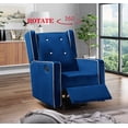 thumbnail image 3 of Relax Lounge Mauna Swivel Glider Recliner Blue Velvet, 3 of 9