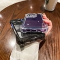 thumbnail image 4 of Luxury Transparent Silicone Phone Case For iPhone 15 14 13 12 11 Pro Max XR X XS 7 8 14 15 Plus SE 2020 Shockproof Soft Cover RJ, 4 of 7