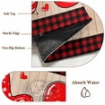 thumbnail image 6 of Large Area Rugs for Living Room Bedroom, Happy Valentine's Day 8'x10' Rug Washable Carpet Runner Indoor Outdoor, Love Heart Wood Red Black Plaid Non Slip Floor Mats Rug for Kitchen, Patio, 6 of 8