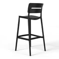 thumbnail image 6 of WestinTrends Playa Stackable Polypropylene Resin Plastic Outdoor Patio Bar Stools (Set of 2), Black, 6 of 16