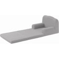 thumbnail image 4 of Qinaqin 2 en 1 Sofá Comfy Toddler Fold Out Convertible to Lounger Foam Chair con Suave Sherpa a Great Gift para Girls y Boys (Gray Crown Large), 4 of 7