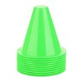 thumbnail image 2 of 10 piezas de conos de entrenamiento de fútbol, barreras de fútbol, soporte de marcador de plástico, accesorio (verde), 2 of 15
