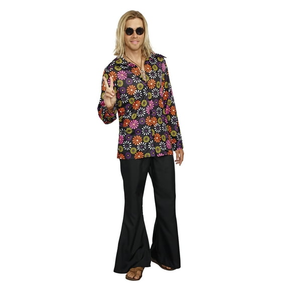 Dreamgirl Men's Groovy Baby! 60's Themed Costume Shirt