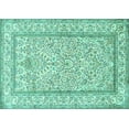 thumbnail image 1 of Ahgly Company Indoor Rectangle Persian Turquoise Blue Traditional Area Rugs, 2' x 5', 1 of 4