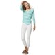 thumbnail image 2 of Aeropostale - Camiseta gráfica para mujer con rayas raglán, verde, pequeña Aeropostale  Camiseta gráfica, 2 of 2