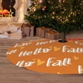 thumbnail image 2 of Cauagu 48" Christmas Tree Skirt Hello Fall Pattern Christmas Tree Decorations Tree Mat for Xmas Decorations Occasion Holiday Home Decor -48", 2 of 7