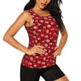 thumbnail image 2 of Gukieu skulls with grunge Print Women's Quick-drying Fitness Vest, Round Neck Sleeveless Fitness T-shirt, Suitable for Yoga, Sports-XX-Large, 2 of 7