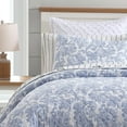 thumbnail image 4 of Stone Cottage Field Of Paisley Blue Cotton Twin Quilt Set, 4 of 12