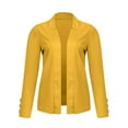 thumbnail image 2 of MORTTIC Women's Solid Color Open Front Blazer - Casual Long Sleeve Knit Blazer for Office & Work, Stretch Comfort Fit, 2 of 4