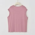 thumbnail image 4 of Wyobmus Women's Button Down Tank Tops Sleeveless Crew Neck Open Front Crop Vest Summer Going Out Y2K Clothes Pink, 4 of 7