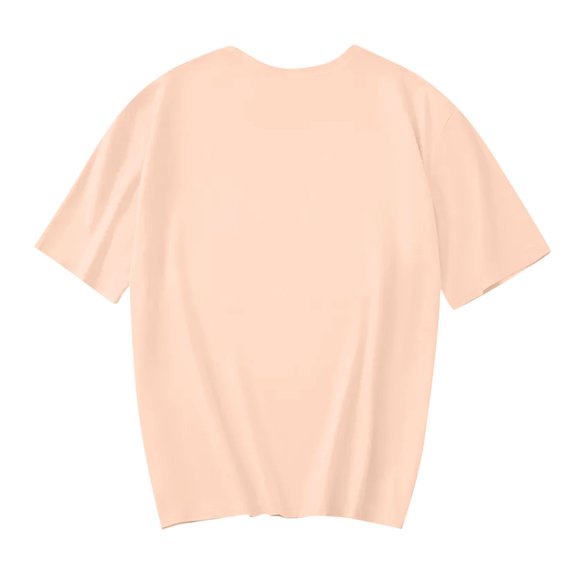Women Short Sleeve Tops Bow Pullover Shirts Round Neck Pulliver Blouses Summer Tshirts Fashion 2025