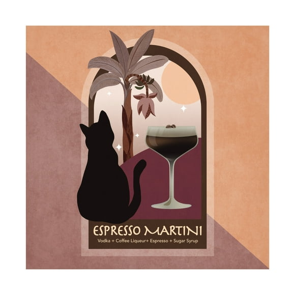 Trademark Fine Art Emel Tunaboylu Kokteyl Ezpresso Martini Canvas Wall Art