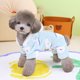 thumbnail image 2 of Perro invierno cálido cachorro suéter sudadera con capucha franela clima frío ropa para mascotas trajes ropa lindo gato jumpsuie onesie abrigo (azul), 2 of 5