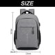thumbnail image 2 of Mochila para computadora portátil de viaje, mochila para computadora portátil con puerto de carga USB, gris claro, 2 of 6