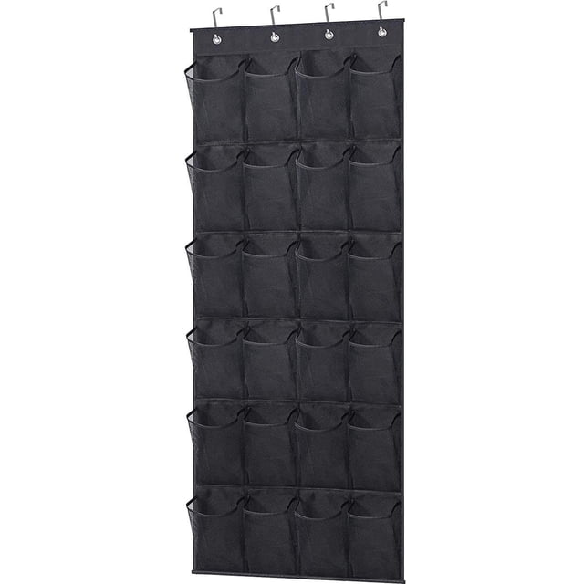 Organizador de Zapatos MISSLO para Puerta con 24 Bolsillos Grandes de Malla