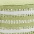 thumbnail image 3 of Mina Victory Woven Stripes & Dots 20" x 20" x 12" Green Outdoor Poufs, 3 of 4