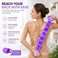 thumbnail image 4 of Silicone Back Scrubber for Shower, Double-Sided Exfoliating Brush with Handle, Deep Cleansing Body Tool for Men/Women, 4 of 9