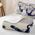 thumbnail image 4 of Erosebridal Nautical Anchor Twin Quilt Set, Marine Twin Coverlet Set, Reversible 2 Pieces, 1 Bedspread and 1 Pillowcase, 4 of 7