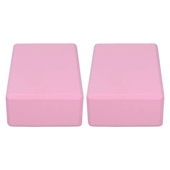 NFTIGB 2-Piece Pink Yoga Blocks Set for Pilates and Meditation, Nonslip EVA Foam Surface Provides Stability and Core Support, Small Travel Sized 5.9x8.9 Inch Block