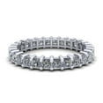 thumbnail image 2 of Natural 2.00Ct Princess Cut Diamond Shared Prong Women's Anniversary Wedding Eternity Band Ring Solid 10k White Gold I SI2, 2 of 3