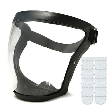 Anti-Dust & Fog-Resistant ,Tooltak Anti-Dust & Fog-Free ,Anti-Fog Protective Full Face Shields,1 x Full Face Shield 20 x Filter,Black