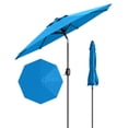 thumbnail image 1 of Sturdy Sun Protection 9ft Outdoor Patio Umbrella - 8 Sturdy Ribs, Crank Lift & Push Button Tilt, Waterproof Market Table Umbrella for Deck, Garden, Pool, Yard, Easy Assembly - Azure, 1 of 7
