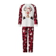 thumbnail image 2 of Christmas Pajamas for Family, Long Sleeve Reindeer Print Tops + Plaid Pants Set Sleepwear, 2 of 10